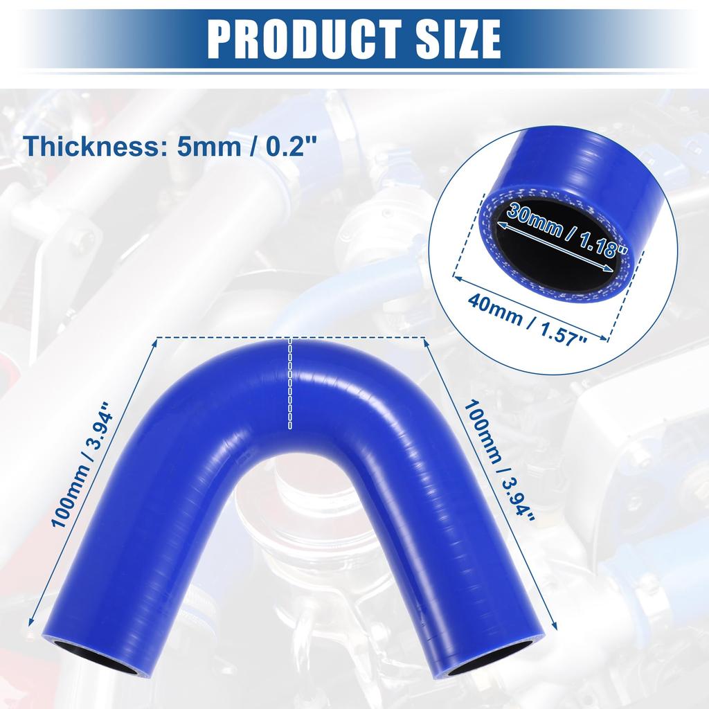 X AUTOHAUX Silicone Reducer Hose Pipe Bend Turbo Intercooler 135