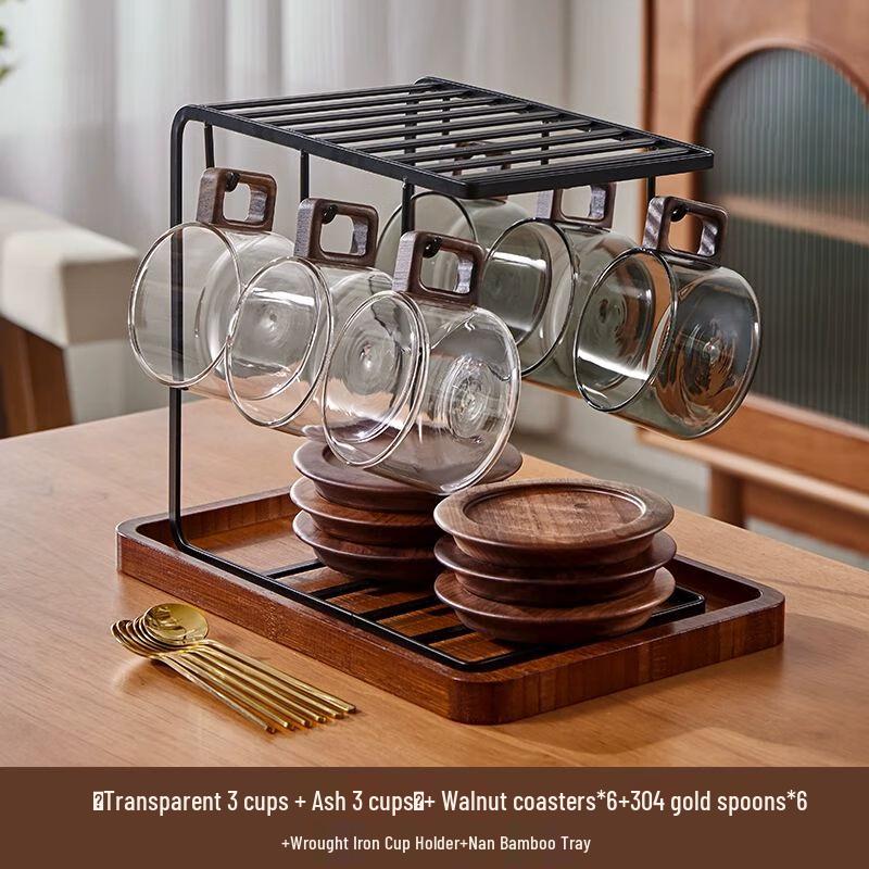 

Exquisite Glass Latte Art Coffee Cup Set