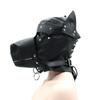 Leather SM Hood Dog Mask Head Harness Collar Leash Mouth Gag Bondage Blindfold Sex Toys For Couple