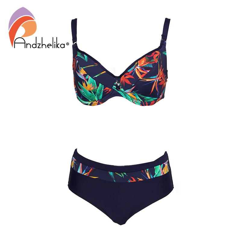 Buy Andzhelika Print Soft Cup Bikini Women Swimsuit Plus Size Bikinis