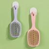 Square Hollow Wide Tooth Comb Fluff Scalp Massage Ventilated Detangling Wet Hair Brush Elastic Comb Suitable for Wet Dry Hair