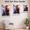 Disney Diamond Art Painting Kit – Frozen Sisters Sparkling Craft, Home Wall Decor, Handmade Gift