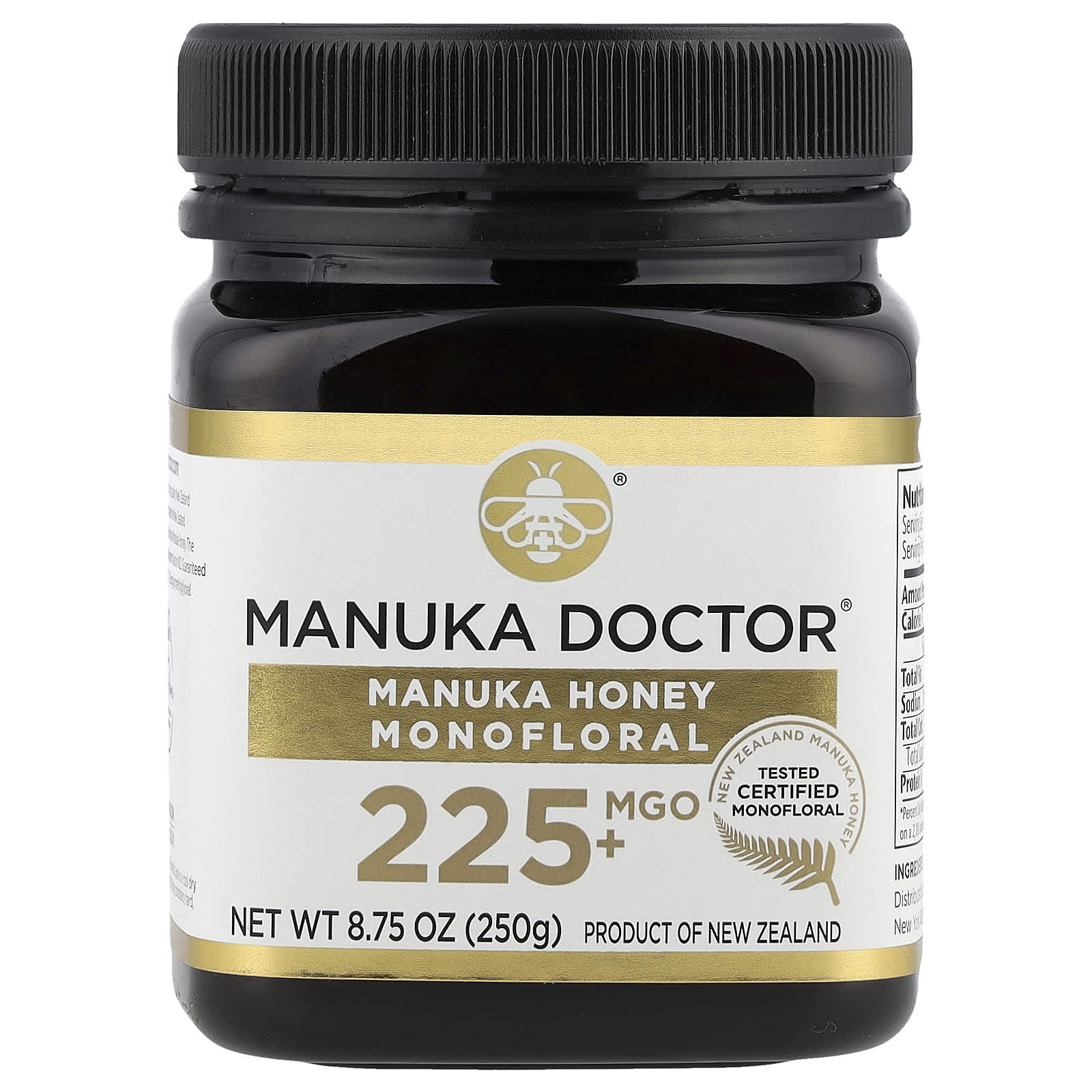 

Manuka Honey Monofloral, Mgo 225+, 250G(8.75Oz)
