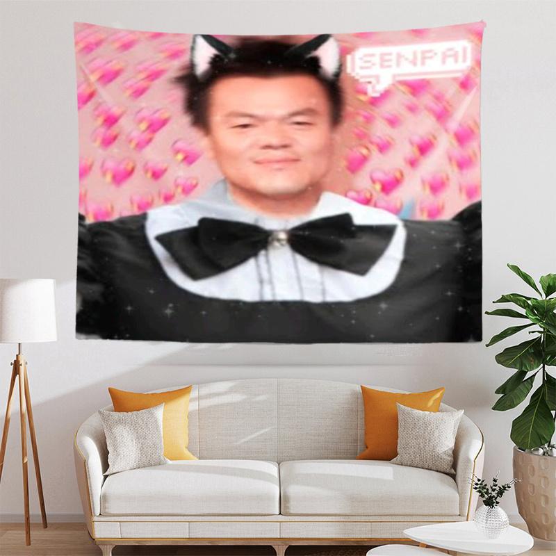 1pc of Jyp Pink Humorous Tapestry Suitable for College Dorms Bedrooms Living Rooms Home Aesthetic Art Decoration