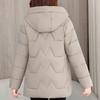 Middle Age Women's Winter Jackets Hooded Embroidery Casual Thick Parka Female Warm Coat