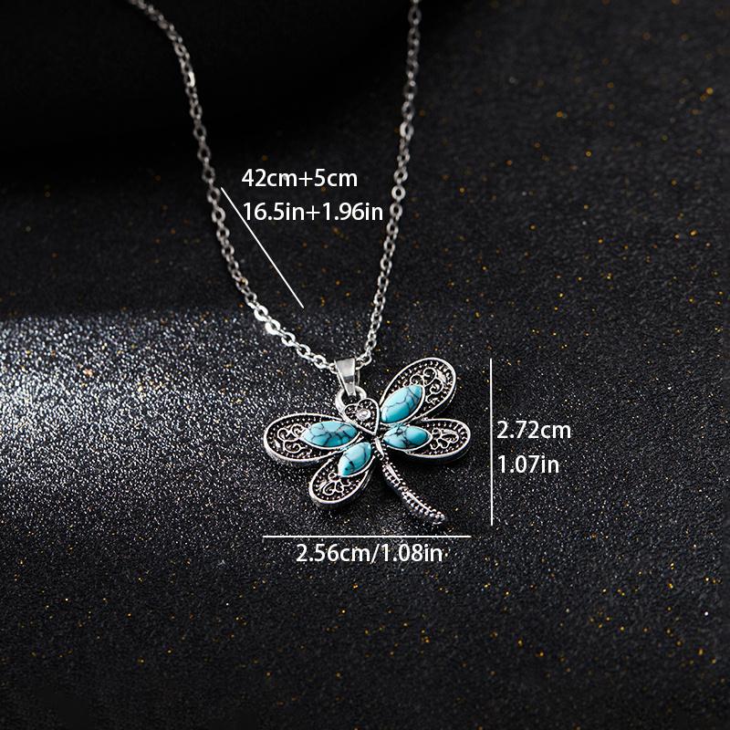 Simple Dragonfly Pendant Necklace for Men and Women Daily Wear Jewelry