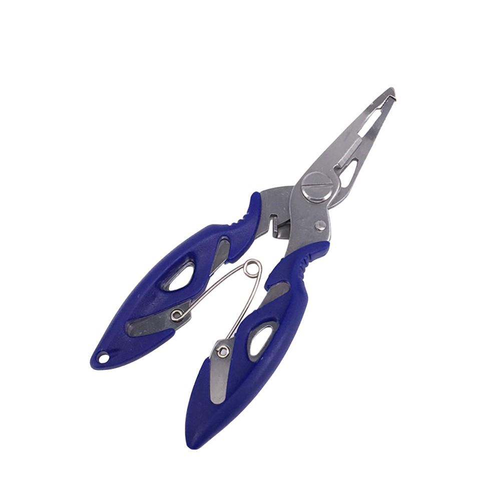 Curved-nose Pliers Stainless Steel Fishing Pliers Ergonomic Design синий