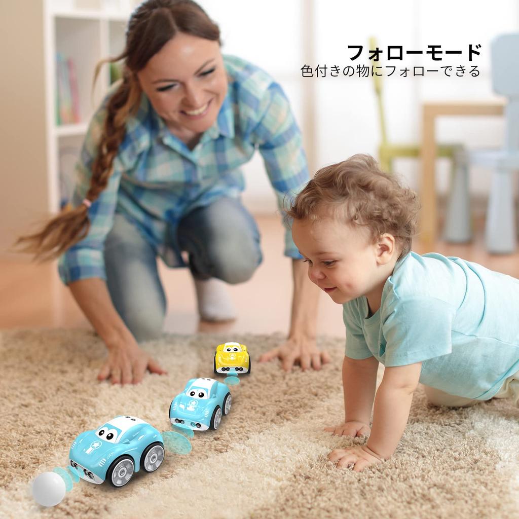 DEERC Remote Control Car for Remote Control Toy with Follow Obstacle Path Dog and Cat Pet for Elementary and Middle School Blue Kids, Mode, Avoidance,