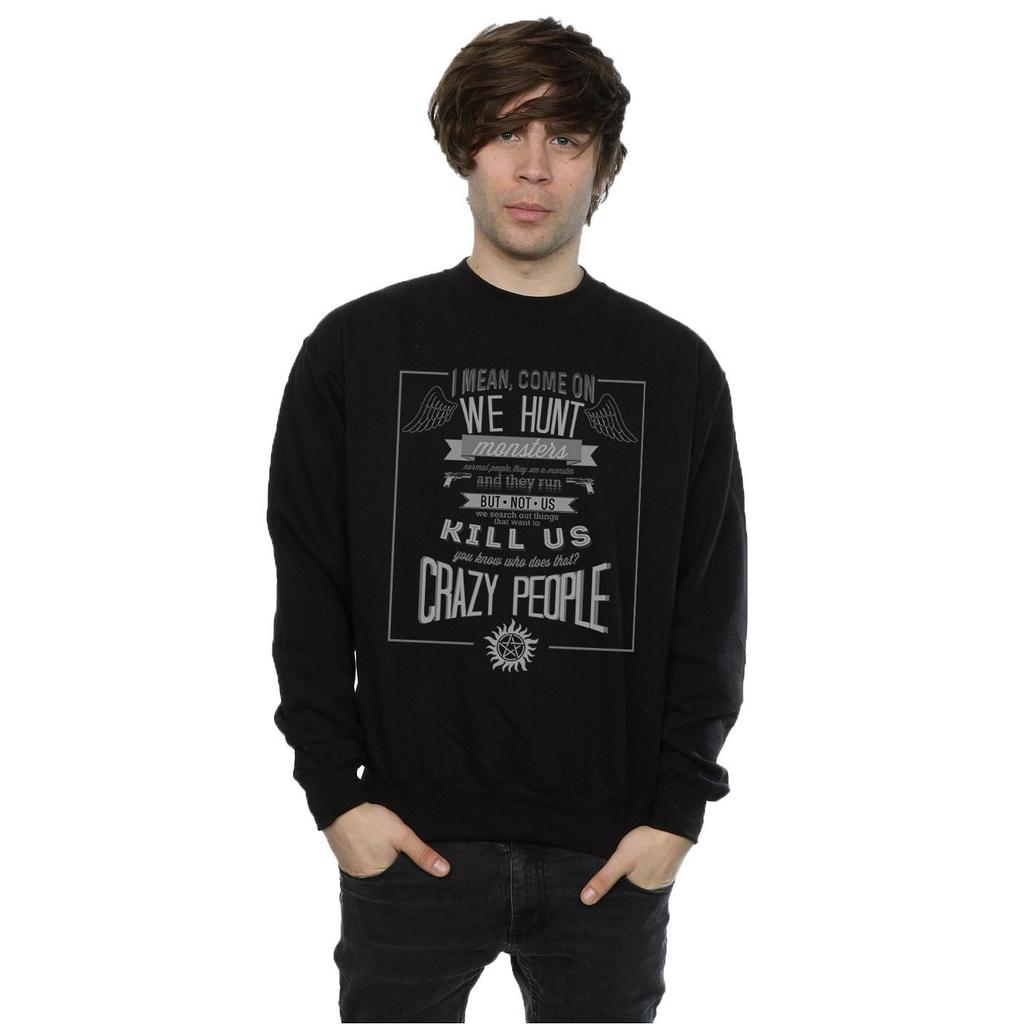 Supernatural Mens Crazy People Sweatshirt