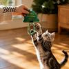 Cat Chew Toys for Teeth Cleaning Christmas Catnip Toy Indoor Cats, Stuffed with Mesh Teething Relief Kittens Tube, Interactive Flexible Tube