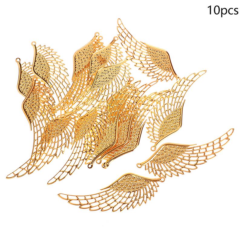 

10 шт. подвеска в виде крыльев ангела металлические поделки для самостоятельного изготовления головных уборов ювелирные изделия детали L золотой