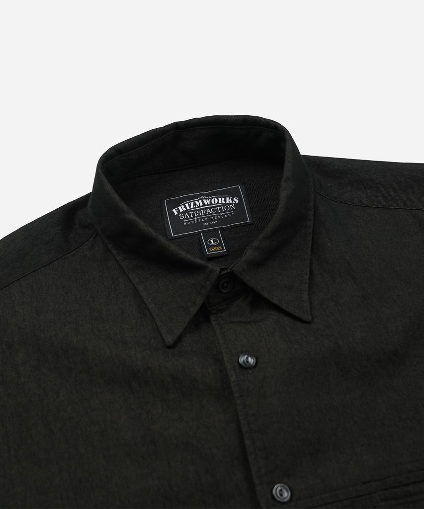 FRIZMWORKS Two Tone Relaxed Shirt 002 _ Black Brown