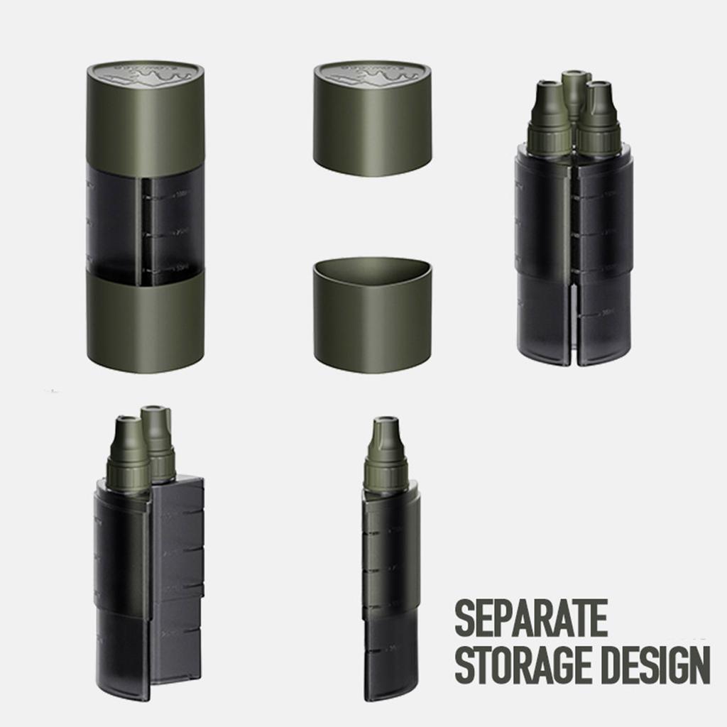 Camping 3 in 1 Gewürzflasche Outdoor Squeeze Gewürzflasche Squeeze Saucenflasche für Küchengewürze BBQ-Saucen