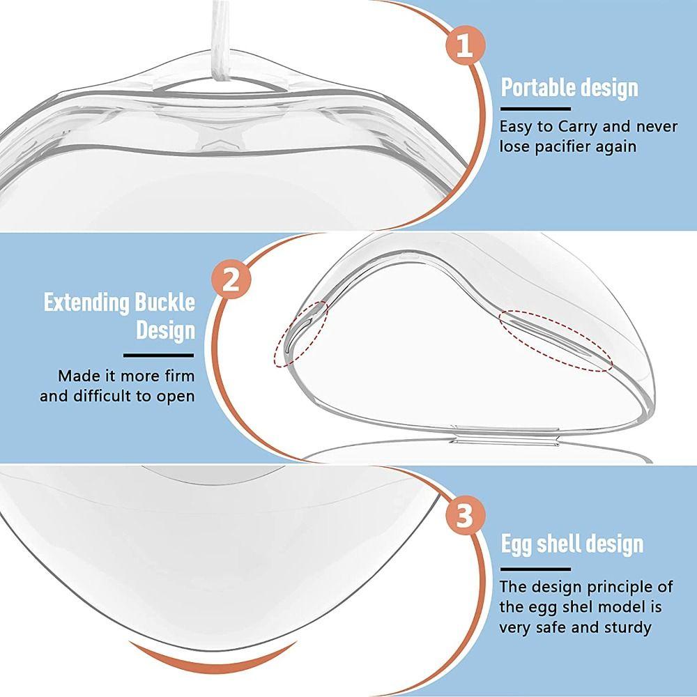 Transparente Reiseaufbewahrung Aufbewahrungskoffer Solide Box Behälter Schnuller Baby