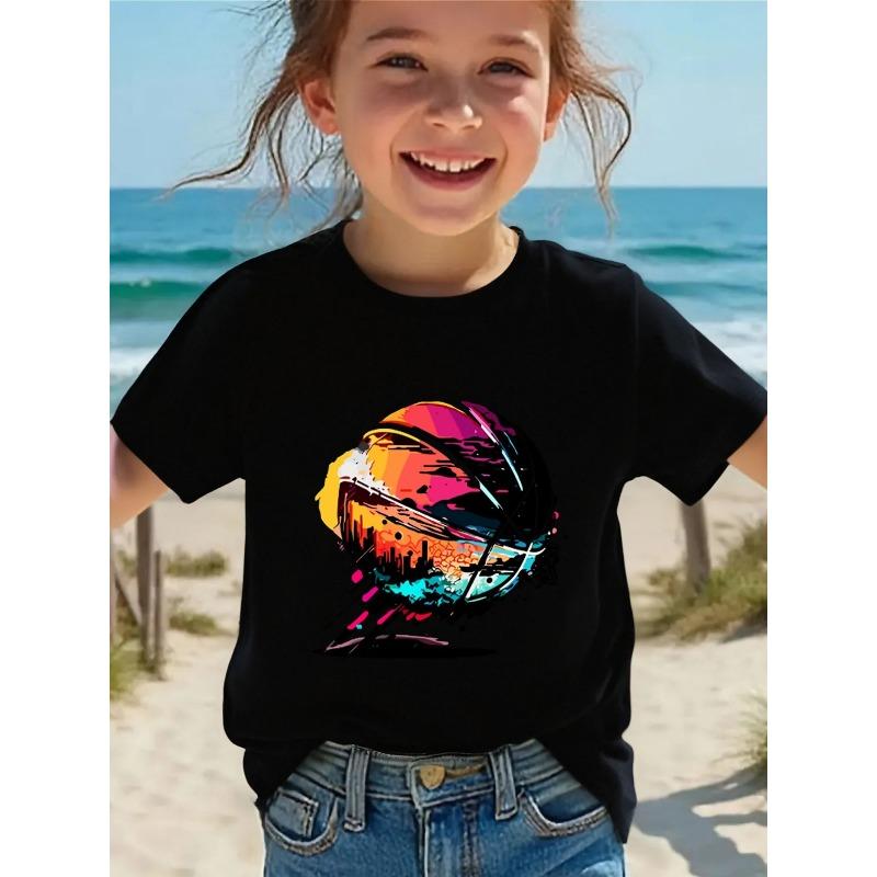 Europäische Größen Mädchen Kurzarm-T-Shirt, Weich Und Bequem Für Den Täglichen Gebrauch, Geeignet Für Zuhause, Draußen Und Sportliche Aktivitäten, Bequem Und Atmungsaktiv