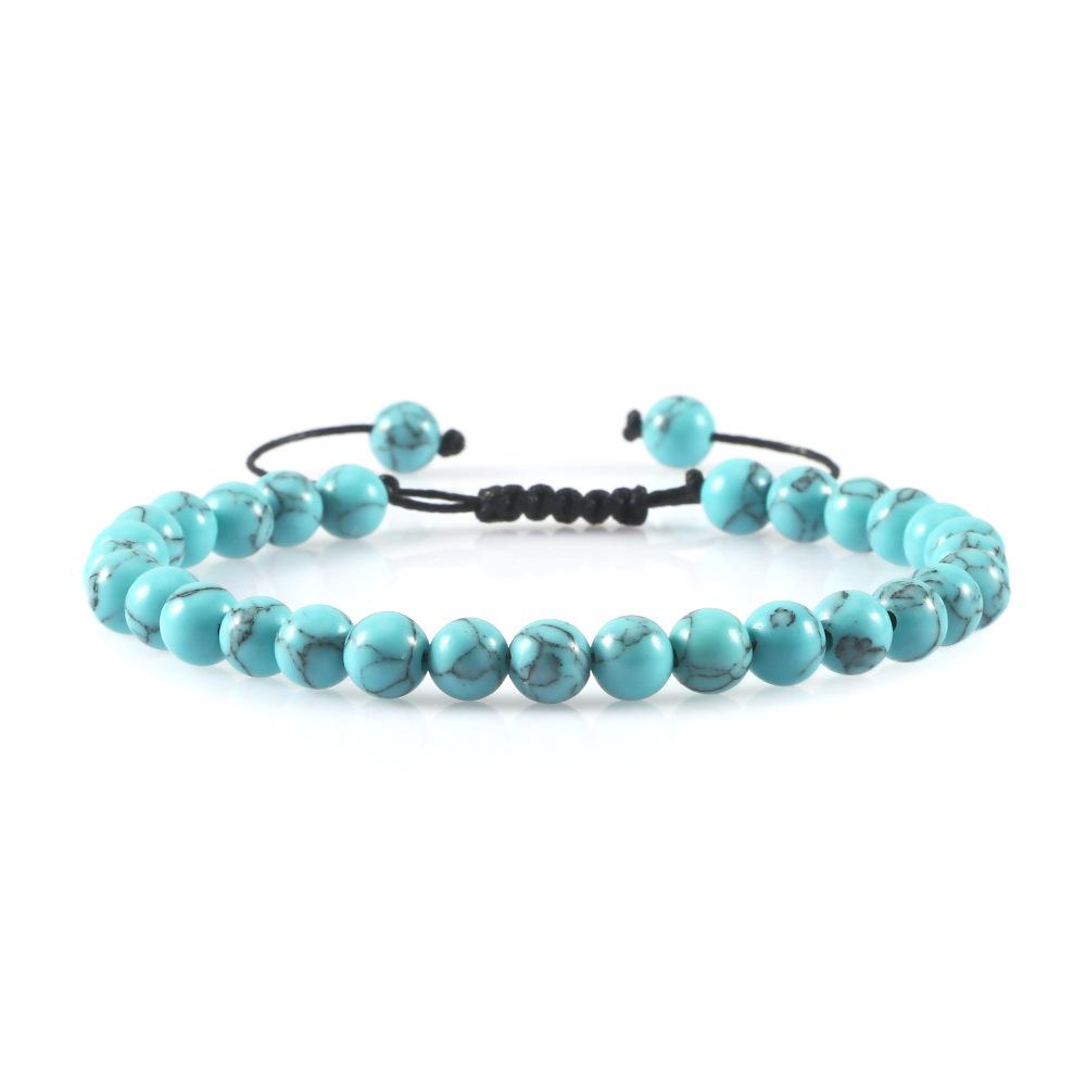 Verstellbares Lavastein-Perlenarmband - Kreative Unifarbene Serie