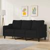 Vidaxl 3-Seater Sofa, Black, 180 Cm, Upholstered In Fabric