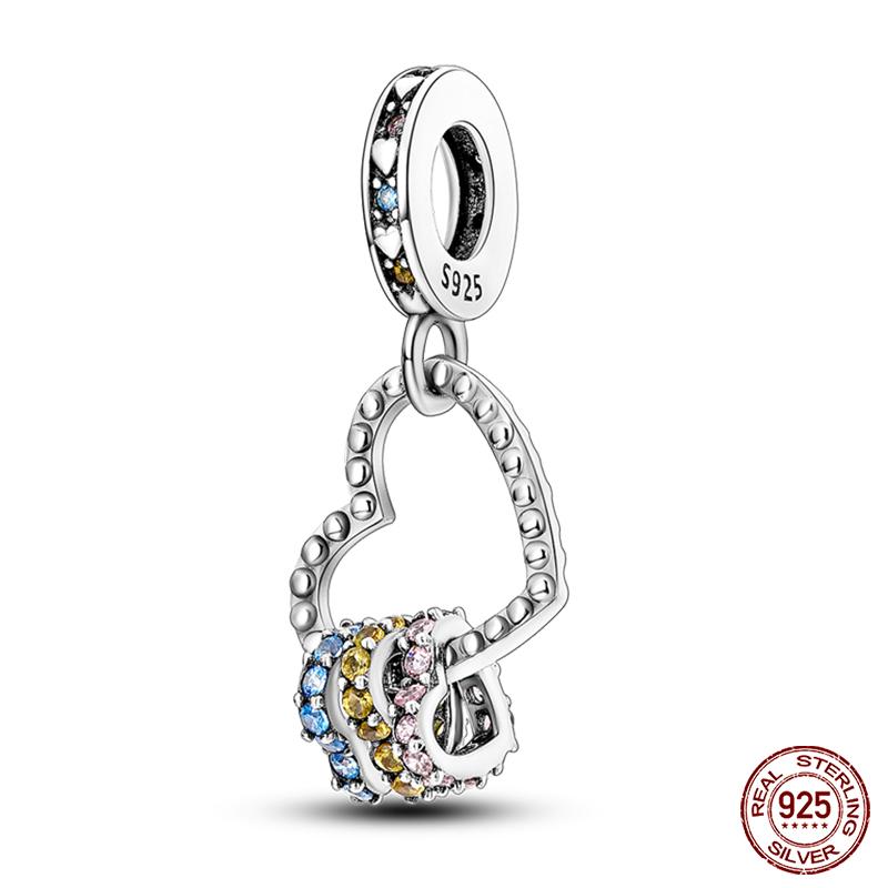 S925 Silver Fashion Camera Coffee Cup Flower Charms Beads Fit  S925 Original Bracelet DIY Birthday Jewelry Making For Women