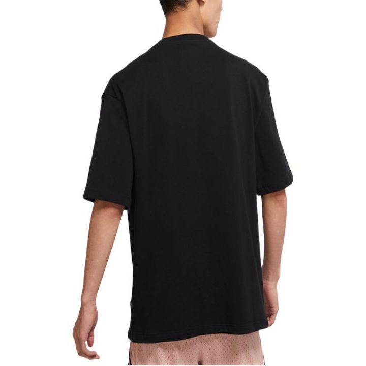 Jordan Solid Cotton Letter Print Short Sleeve T-Shirt Men Tops Black DO8897-010