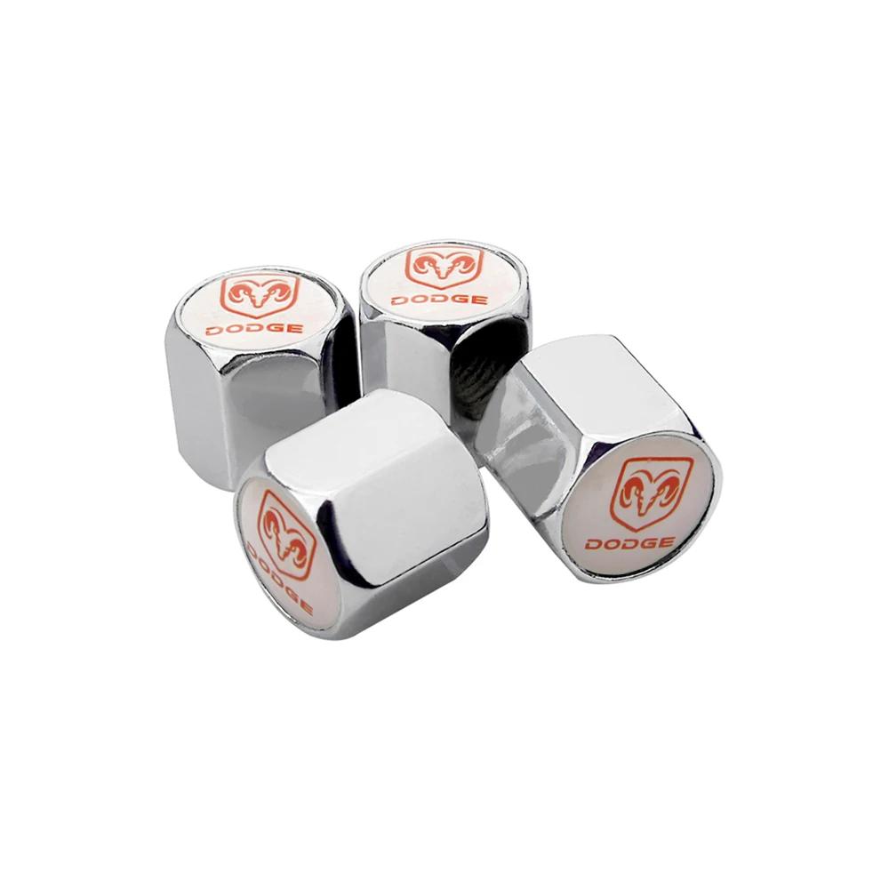 4PCS Alloy Car Tire Valve Caps Wheel Stem Anti-dust Covers for Dodge AVENGER CALIBER CARAVAN Challenger JOURNEY NITRO RAM 1500