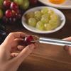 Grape Cutter Stainless Steel Grape Skin Peeler Portable Kitchen Gadget Double-Headed Fruit Peeling Tool For Deseeding Prep Daily