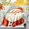 1pc Christmas Santa Claus Theme Design Flannel Blanket - 3D Printed Soft Warm, All-Season Lightweight Throw for Camping Travel Bed-080702