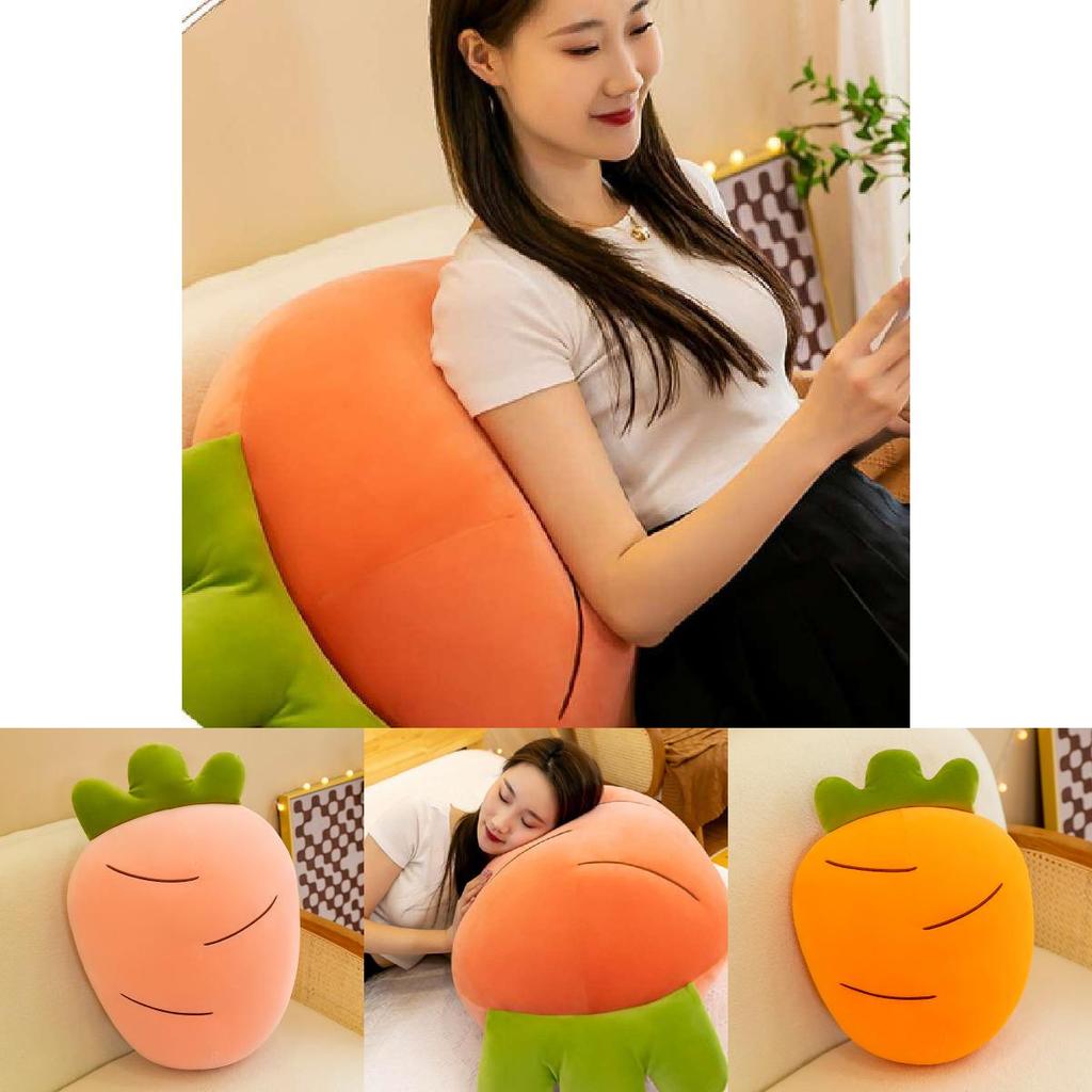 Soft Carrot Plush Toy Cartoon Vegetable Stuffed Pillow Creative Fluffy Doll Pink/orange/yellow/red 28/40/60/80cm