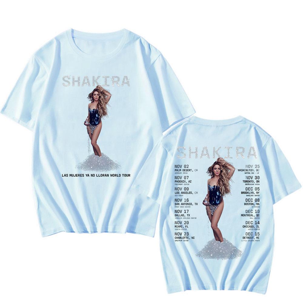 Shakira Tour 2024 T-Shirt Women Clothes Graphic Printing Harajuku Aesthetic Tee-shirt Short Sleeve Cotton Tshirt Hip Hop Tees
