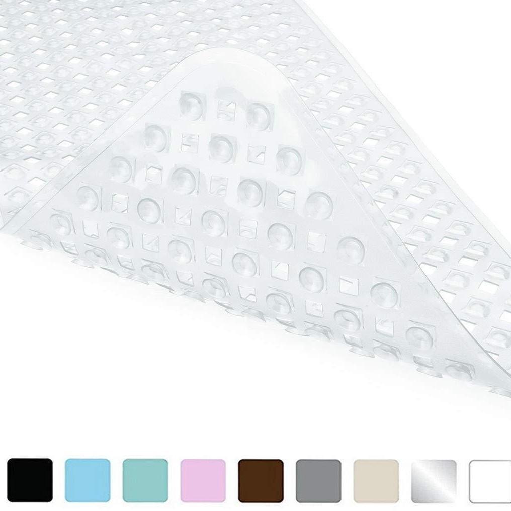 Pvc Shower Mat With Suction Cups For Bathroom Antislip Safety Nonslip Design