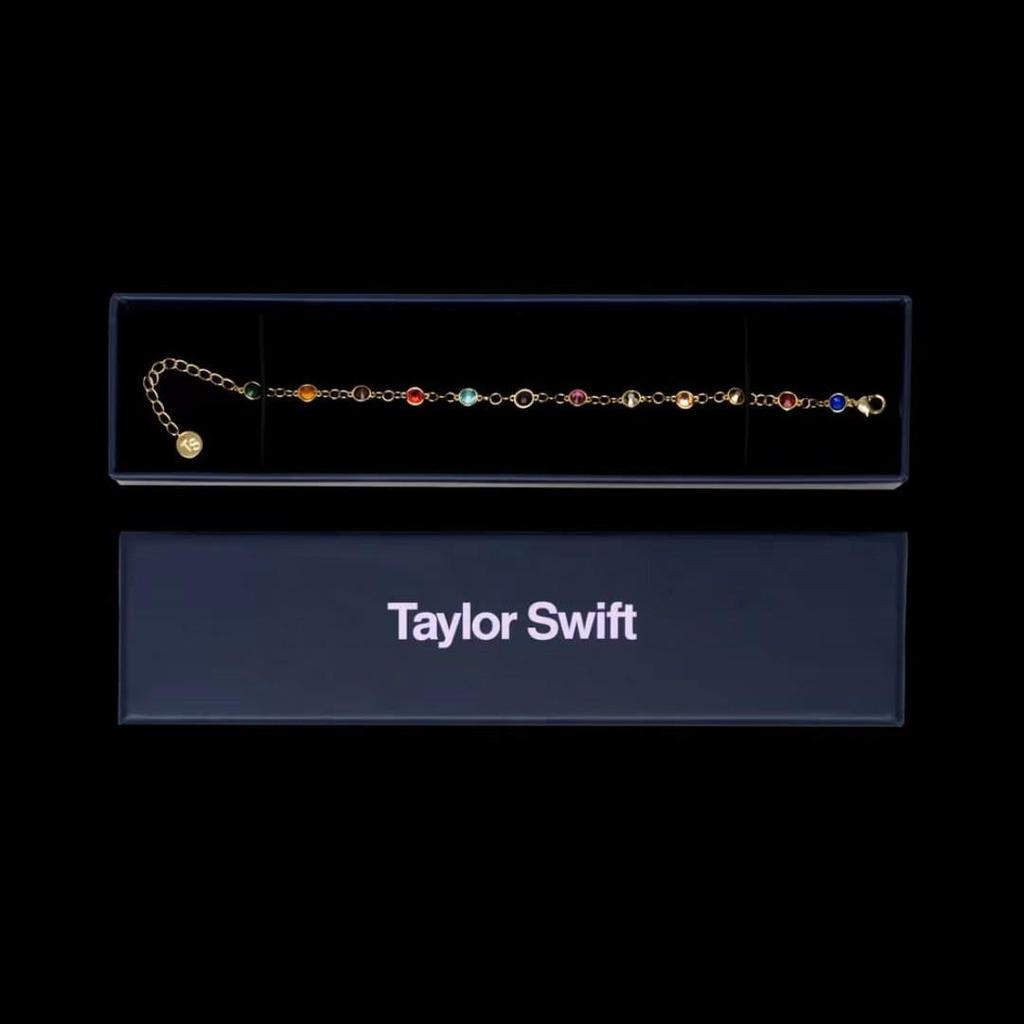 Taylor Swift-inspiriertes buntes Edelsteinarmband