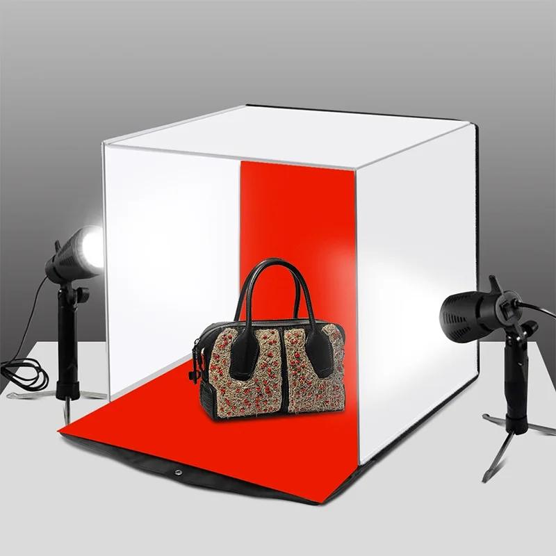 

40cm Portable Still Life Soft Box Soft Light Booth Jewelry Photography Light Box with 5 Color Background Cloth