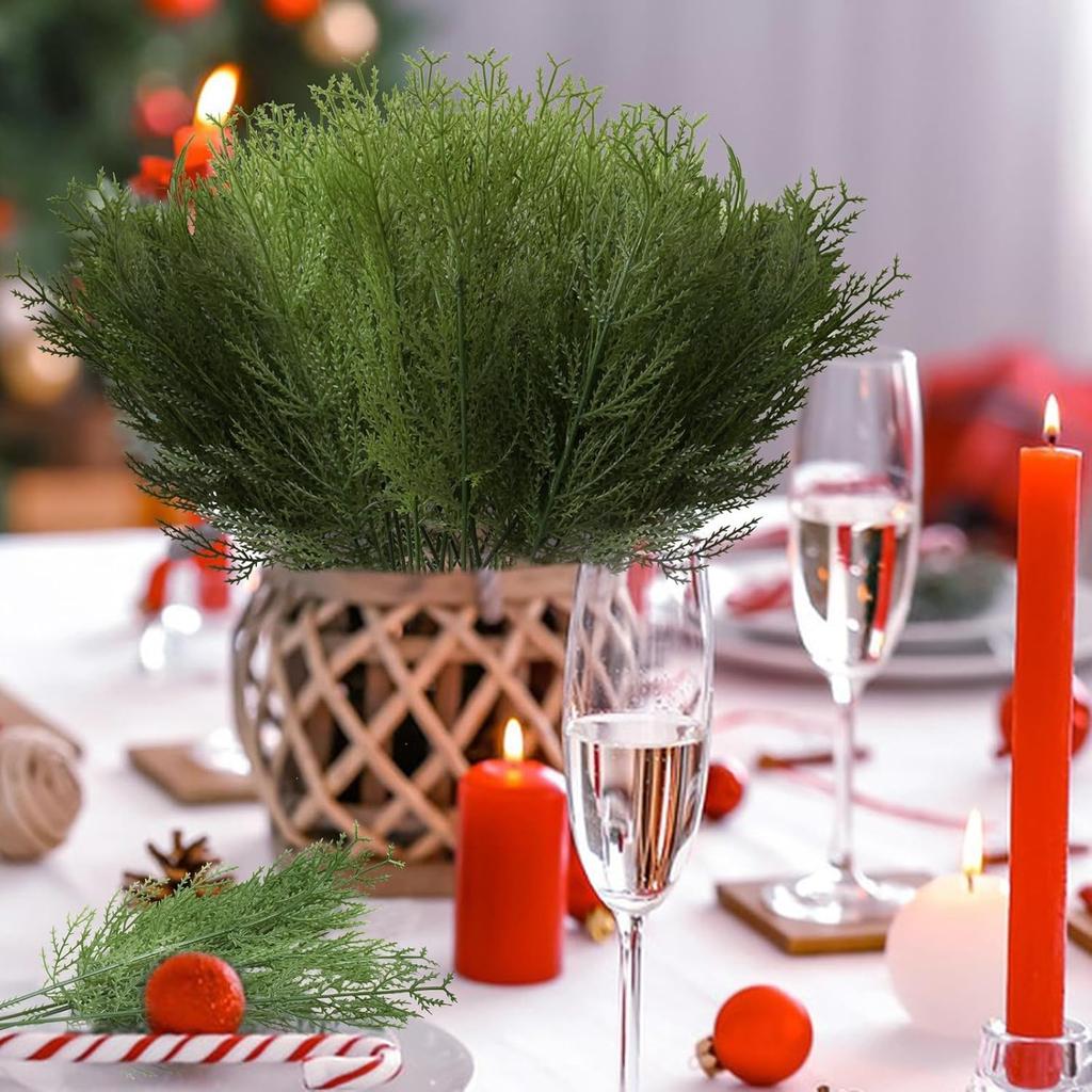 3/5/10Pcs Artificial Pine Needle Christmas Decoration 35cm Christmas Tree Ornament for Home Decor 2025 New Year Gift Accessories