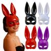 Bunny Girl Masque Bunny Ears Halloween Bunny Masque with Long Rabbit Ears Half Face Masquerade Mask Cosplay Party Costume for Bi