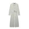 TAOP&ZA Summer Women's Striped Belted Midi Dress
