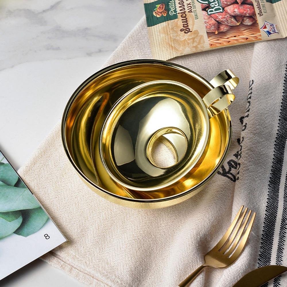 3 Pieces Gold Kitchen Funnel Set Small Food Grade Stainless Steel Funnel Narrow Valve Rod Metal Mini Hopper Cooking Oil