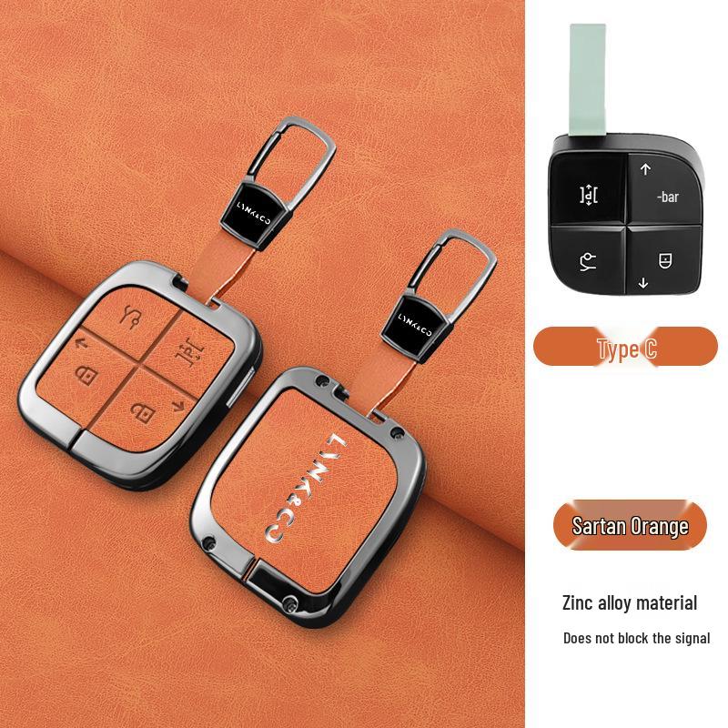 Lynk & Co 03 Schlüsselhülle für Advanced Hatchback mit Herren-Emp-Tasche, Schale und Schnalle