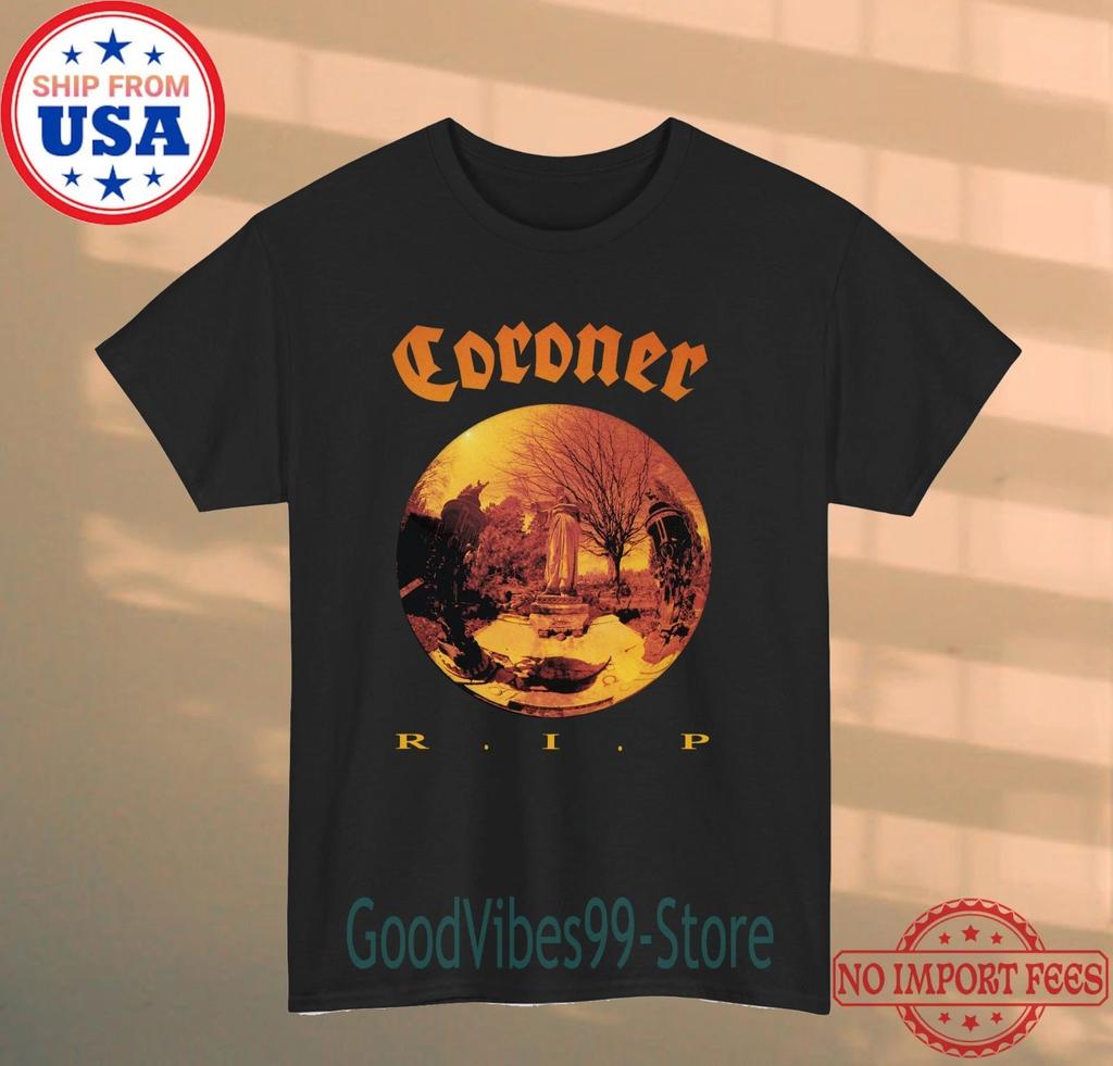 Coroner R.I.P Men's Black Size S-5XL