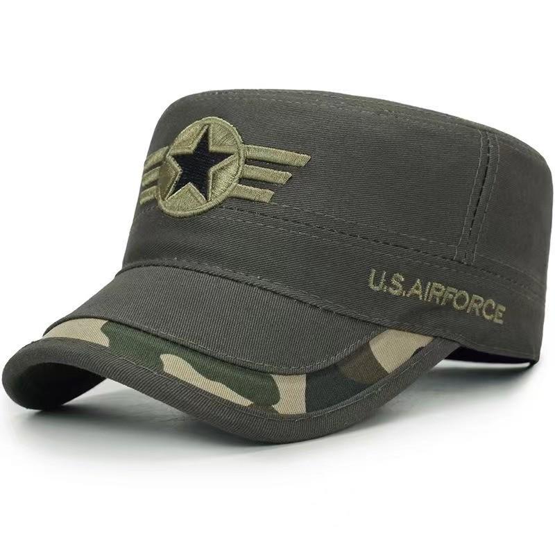 

Military Camouflage Baseball Cap For Men Breathable Sun Protection Casual Spring Autumn зелёный