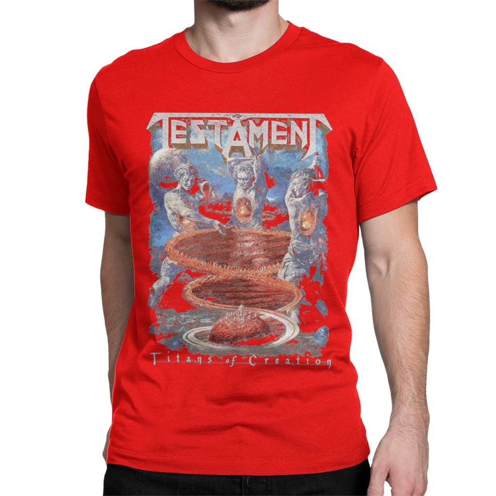 Men Women T-Shirts Blood Life Metal Music Band Rock Casual 100% Cotton Tees Short Sleeve Testament T Shirts  Tops Plus Size