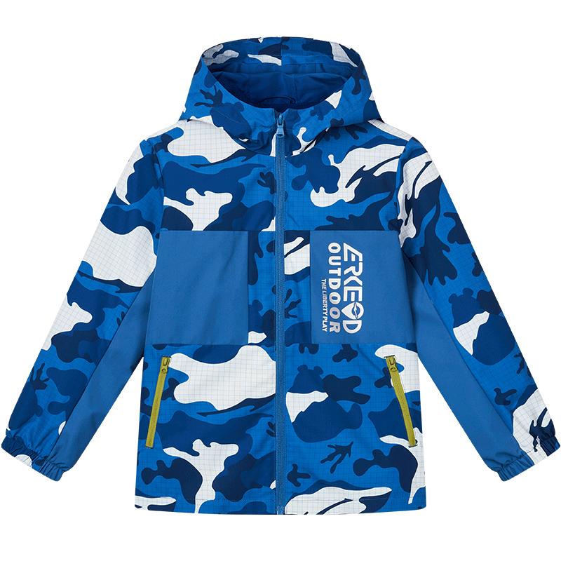 ERKE Kids Unisex Hooded Windbreaker Jacket 150