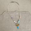 Retro Round Resin Necklace: Versatile, Fashionable High-End Clavicle Chain for Women