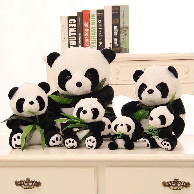 Sevimli Sevimli Ulusal Hazine Dev Panda Peluş Oyuncak Bebek Sevimli Küçük Mini Bebek Kolye Bebek