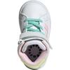adidas GRAND COURT Synthetic Leather Abrasion Resistant Mid Top Toddler Shoes White Pink Yellow Infant And Toddler JR2580