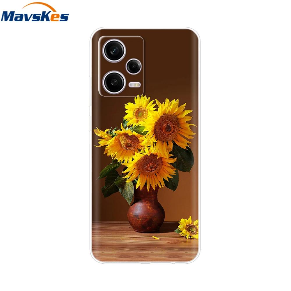 For Redmi Note 12 Pro Case Note12 Pro Cover Printed Silicone Phone Cover for Coque Xiaomi Redmi Note 12 Pro 5G Phone Case Funda