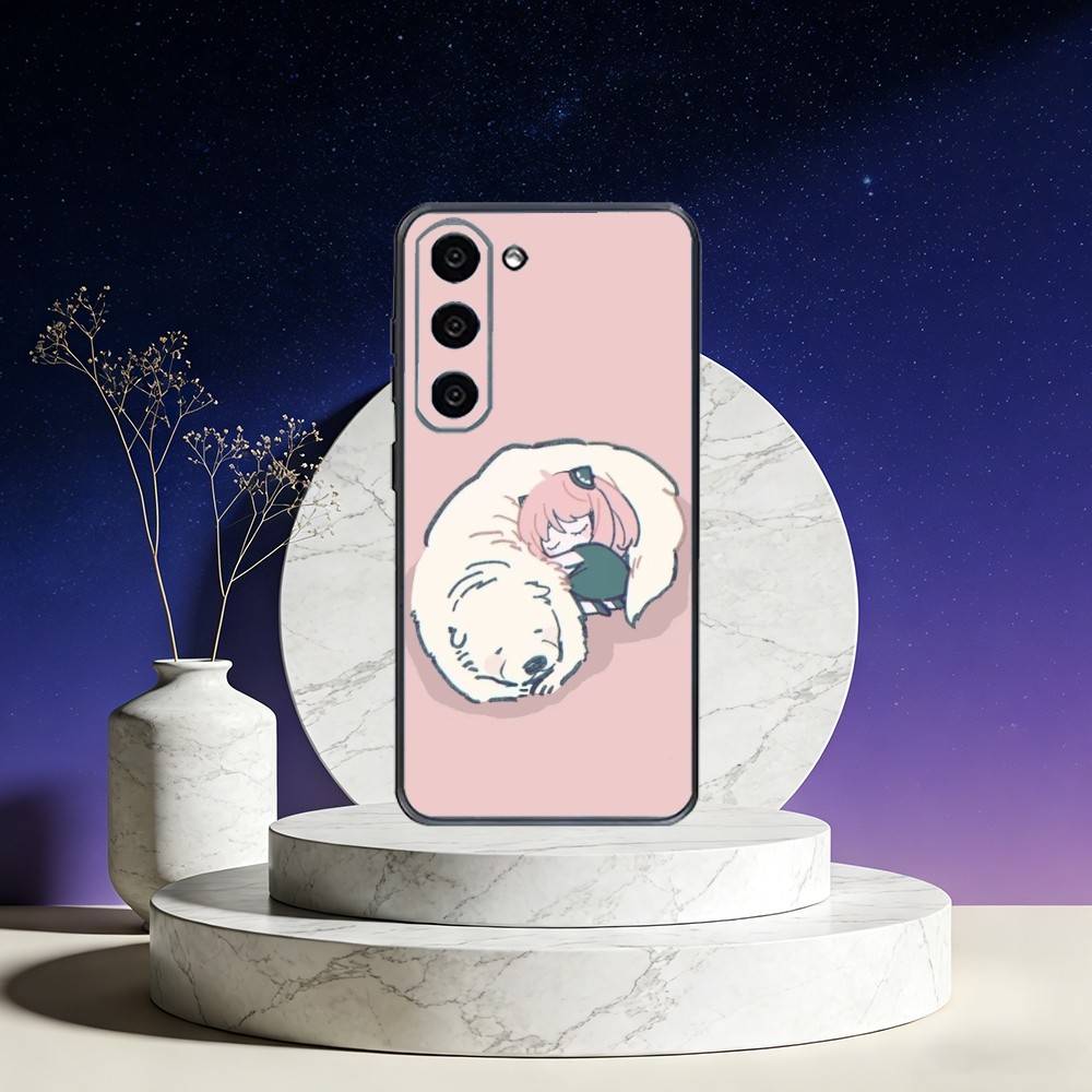 

S-Spy X Family B-Bond Yor Anya Phone Case For Samsung Galaxy A73,A72,A71,A70,A53,A52,A51,Others Soft Black Cover Samsung a11