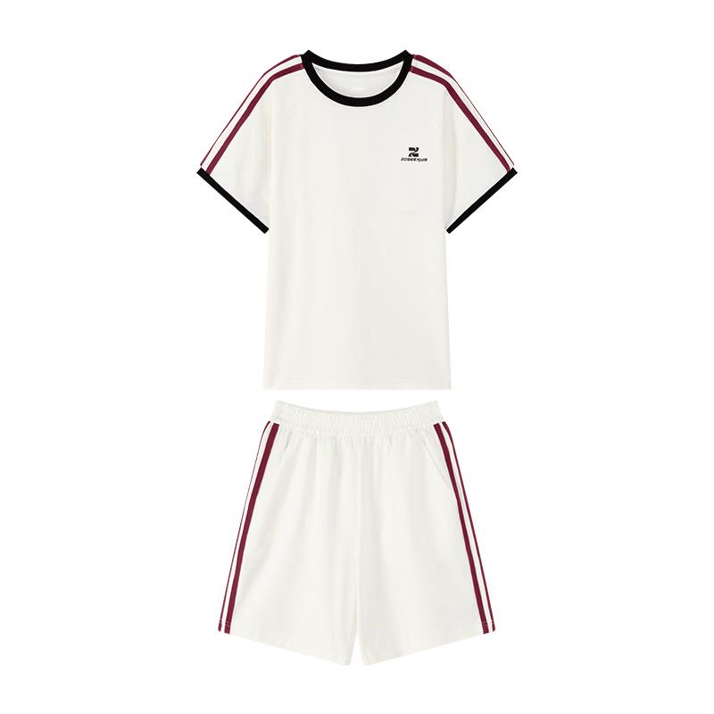 Boy s Mesh Quick-Dry Colorblock Short-Sleeved Set 160 грязно-белый