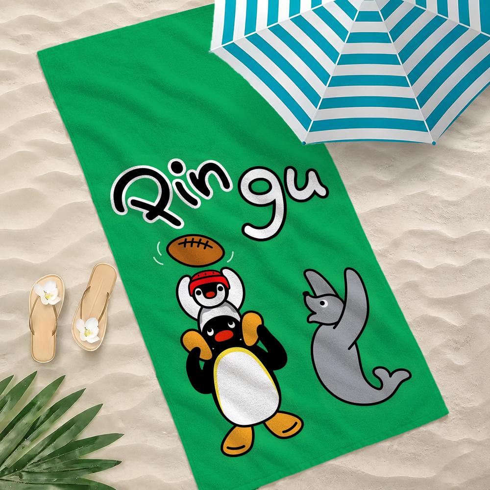 Cartoon P-Pingu Towel Towel beach towel, quick drying absorbent bath towel for Swim,Gym,Camping,Outdoor