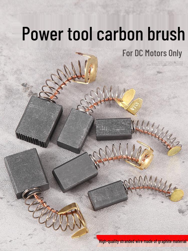 Carbon Brush Set for Angle Grinders, Cutting Machines, Hand Drills, Polishers, Sanders, Impact Drills, and Motors