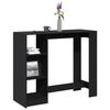VidaXL Bar Table with Shelf Black 124x46x103.5cm Engineered Wood, Pub Table, High Table, Bar Stool Table, 854392