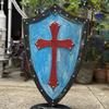 Templar Crusader Cross Shield Handcrafted Medieval Knight Shield for LARP, Cosplay, Reenactment Wall Display Armor Prop